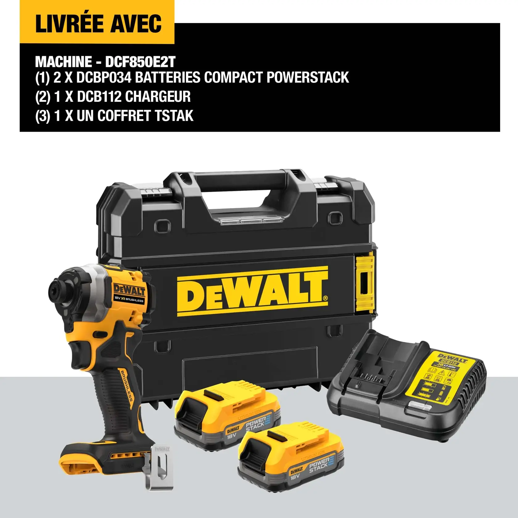 Visseuse à chocs ultra compacte XR 18V 1,7 Ah Li-ion brushless - POWERSTACK™