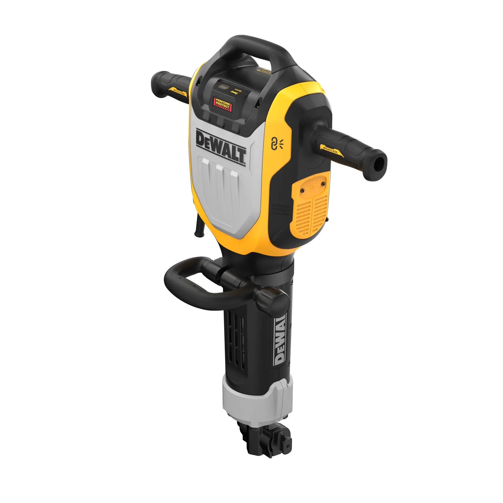 Marteau piqueur DEWALT, références D25966, D25966K, D25966-B2. Outil de chantier à deux poignées.