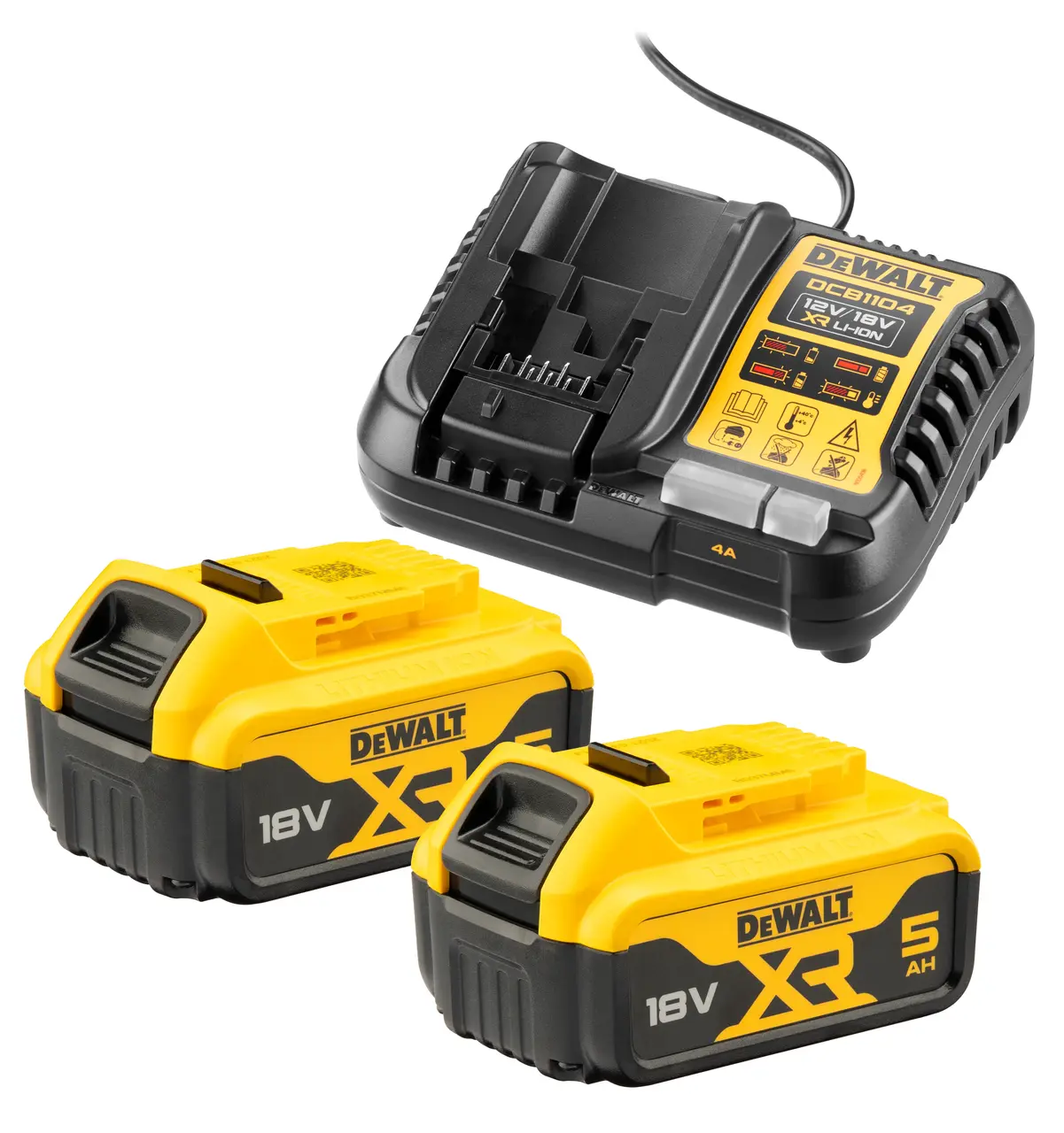 Pack 2 batteries XR 18V 5 Ah Li-ion + chargeur