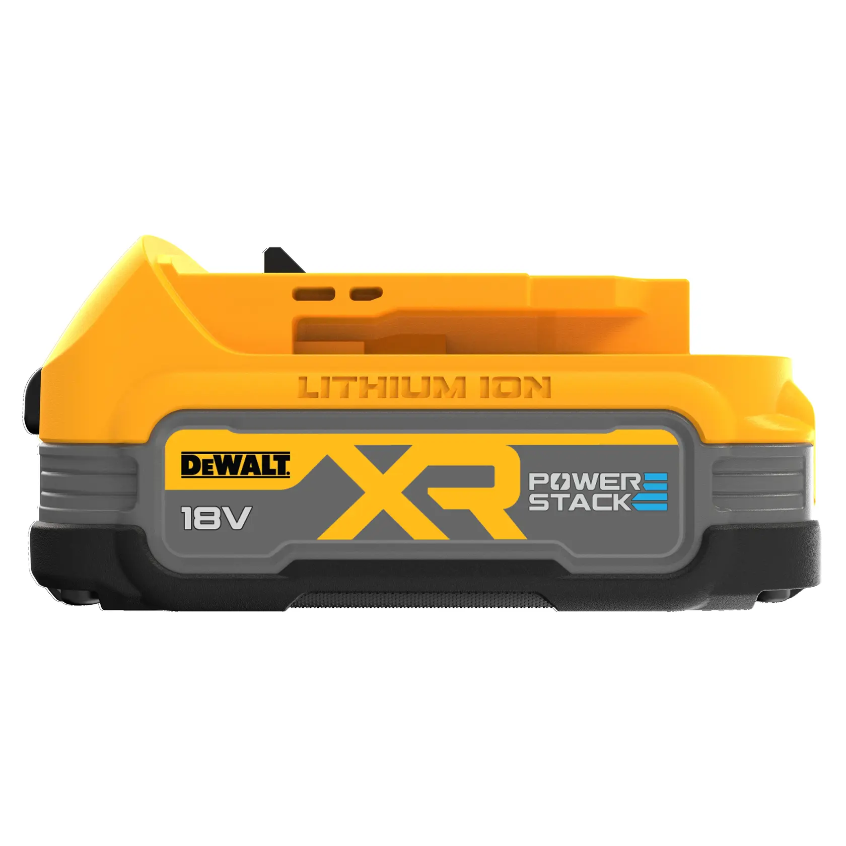 DEWALT graphic showing '20V MAX*' in large gray and yellow text inside a black and gray rectangle, with a yellow and black background.