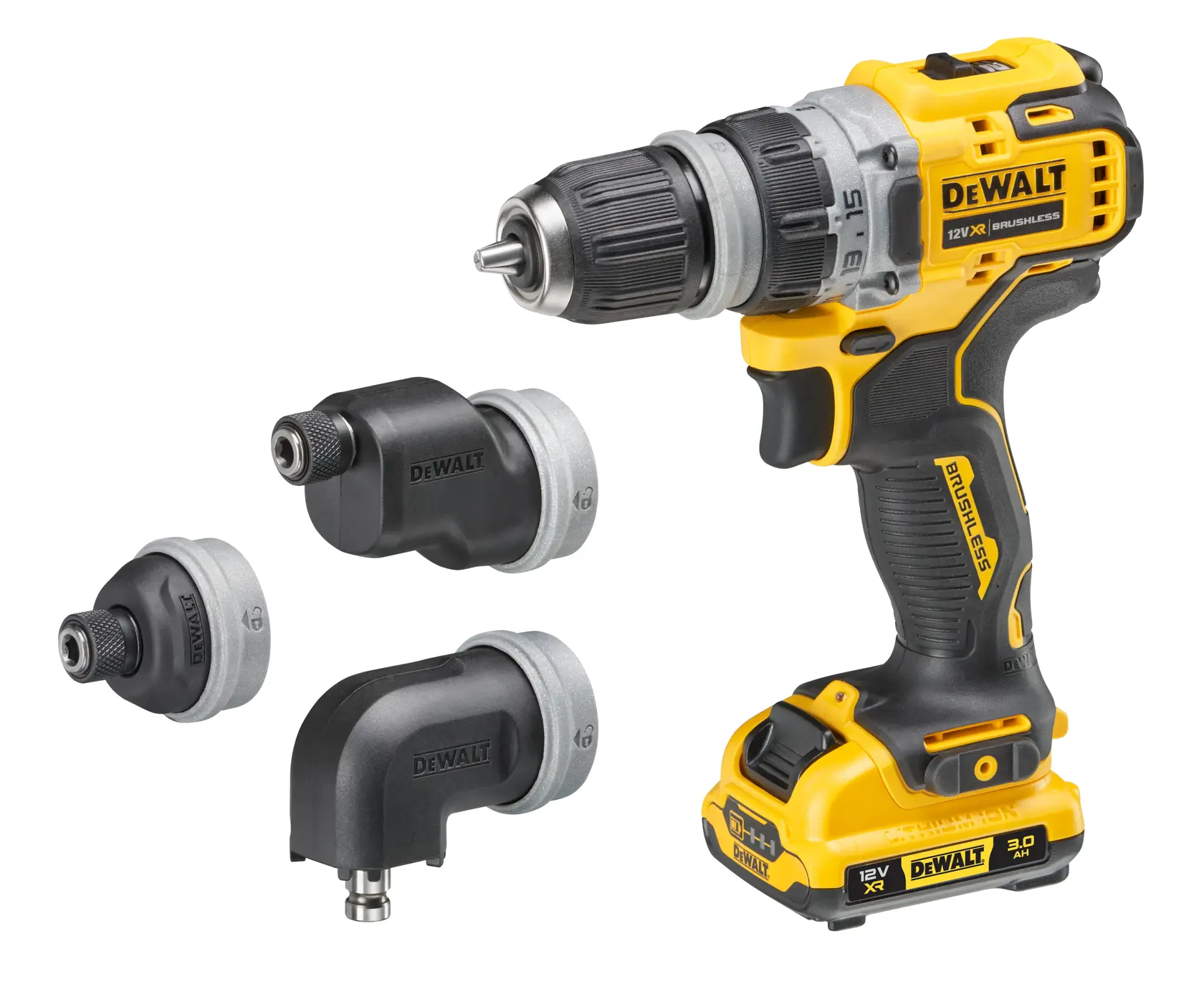 Perceuse-visseuse à têtes multiples XR 12V 3 Ah Li-ion brushless