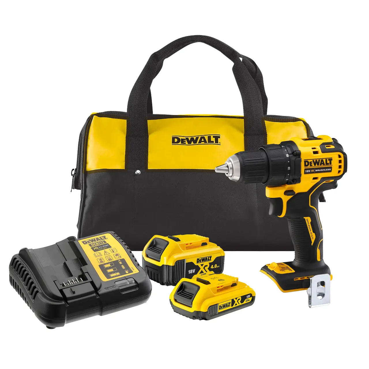 Perceuse-visseuse compacte XR 18V 4 Ah + 2 Ah Li-ion brushless