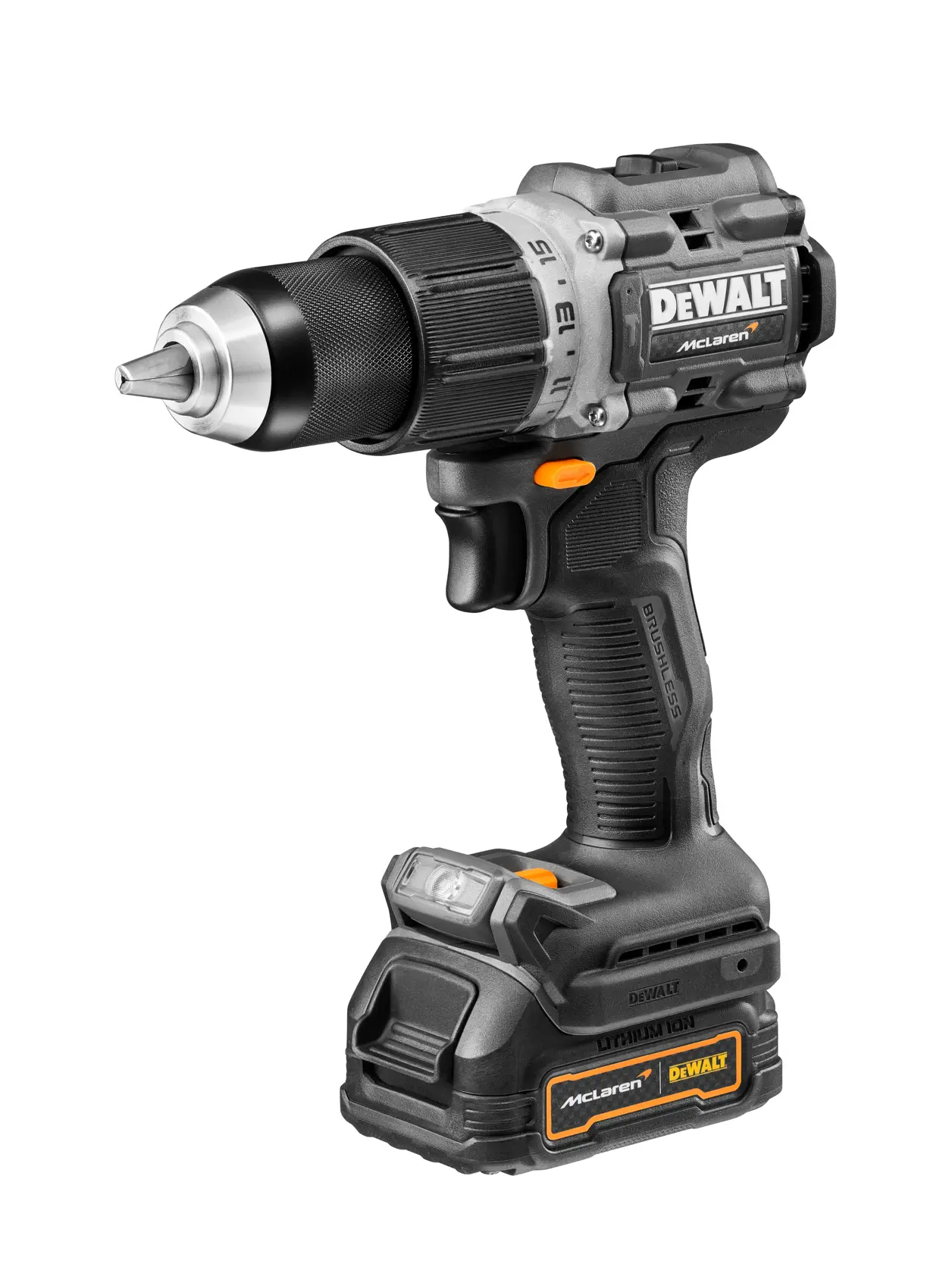 Perceuse visseuse percussion XR 18V 1.7Ah Li-Ion Brushless - POWERSTACK renforcée - ÉDITION LIMITÉE McLAREN
