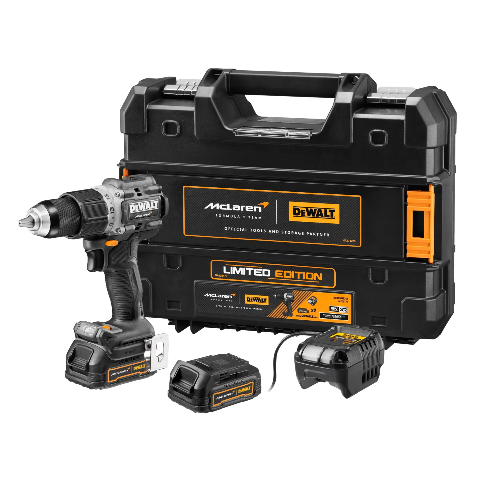 Perceuse visseuse percussion XR 18V 1.7Ah Li-Ion Brushless - POWERSTACK renforcée - ÉDITION LIMITÉE McLAREN