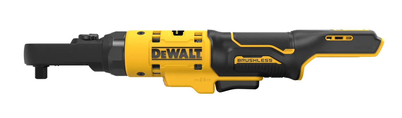 Clé à cliquet XR 12V brushless - Têtes interchangeables 1/4", 3/8" et porte-embout hexagonal 1/4"