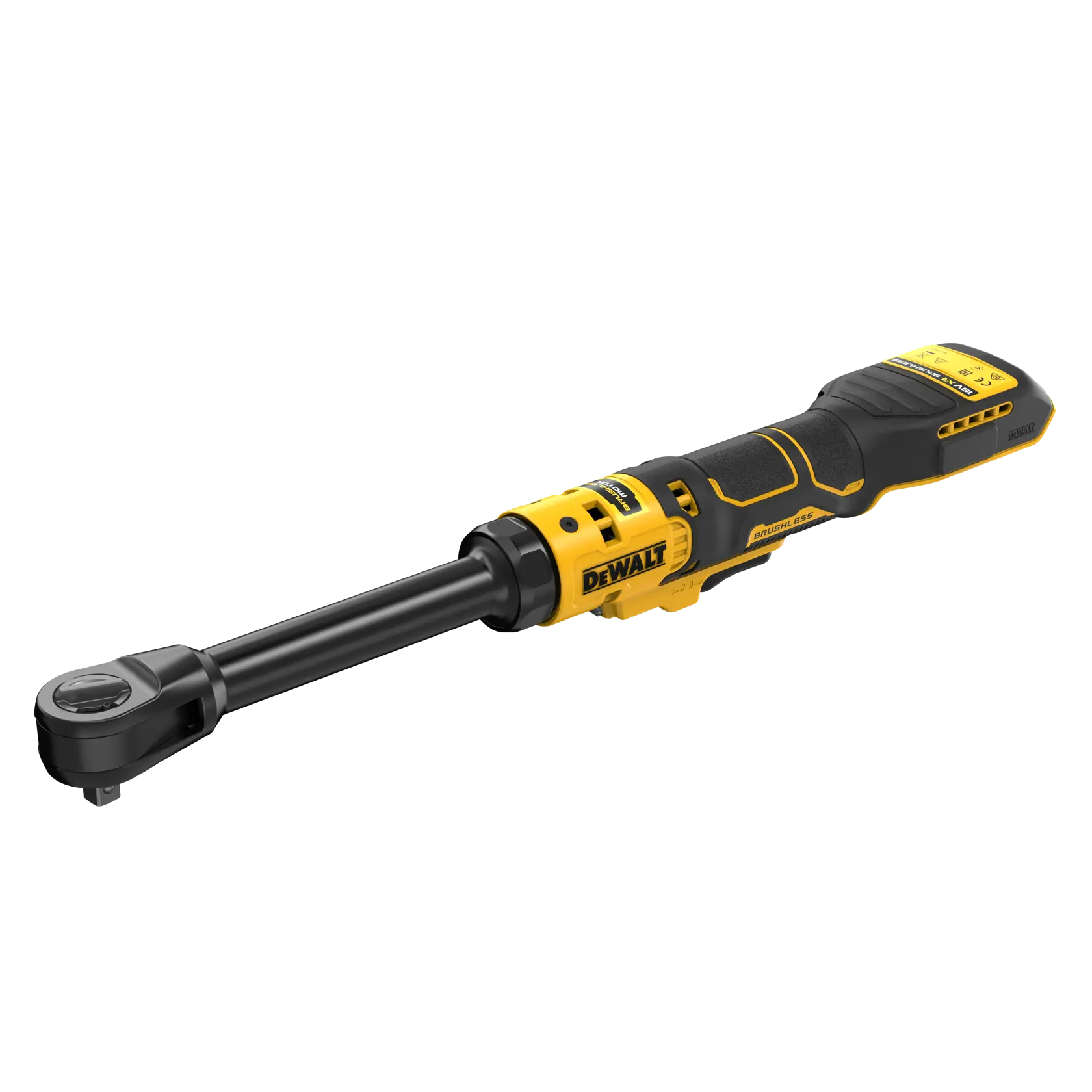 Clé à cliquet DEWALT, SKU DCF513EN-XJ, DCF513EN. Noir jaune. Catégorie photographie.