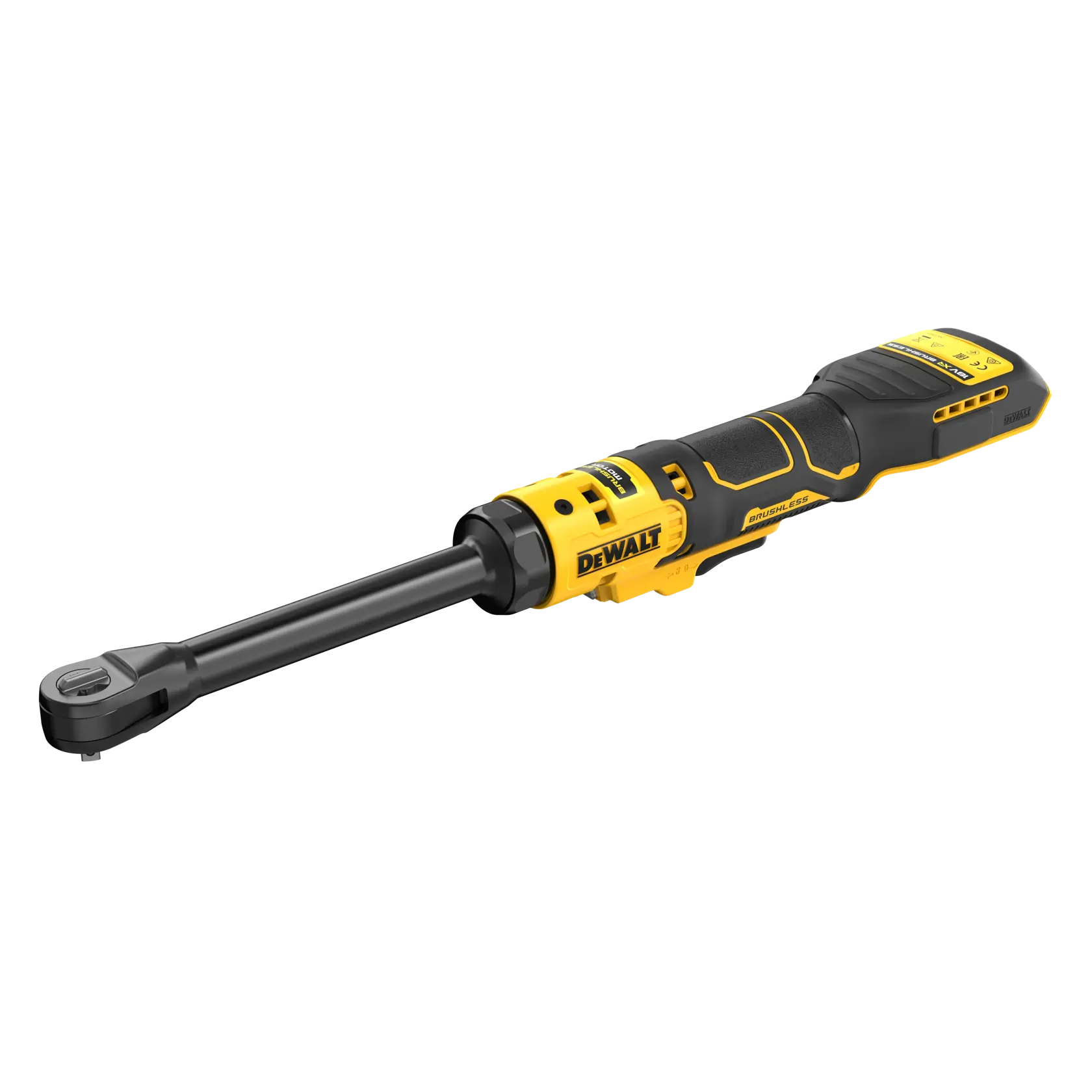 Clé à cliquet DEWALT, photographie, DCF514EN-XJ, DCF514EN, noir et jaune.