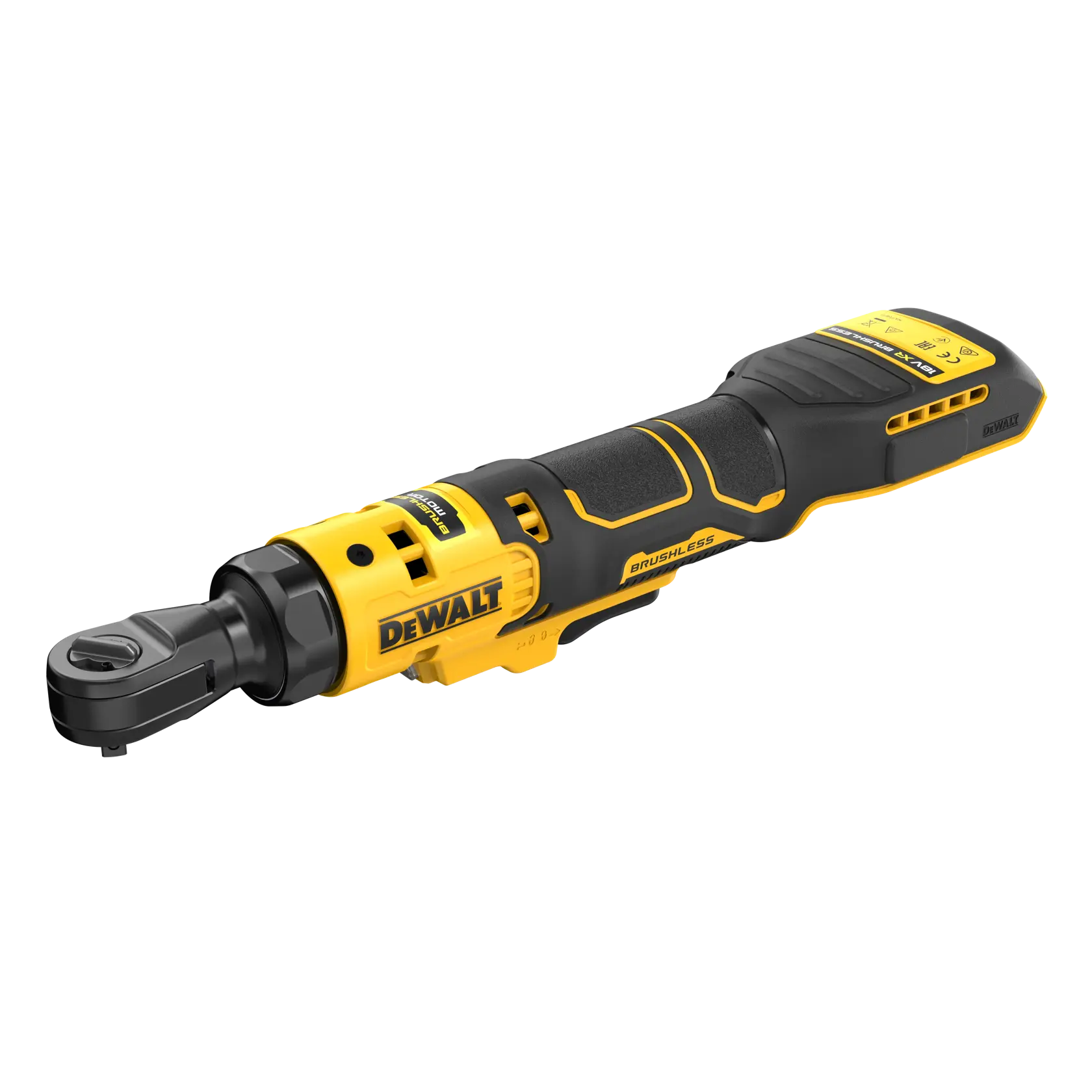 Outil à cliquet DEWALT photographie DCF514N-XJ, DCF514N. Design jaune et noir.
