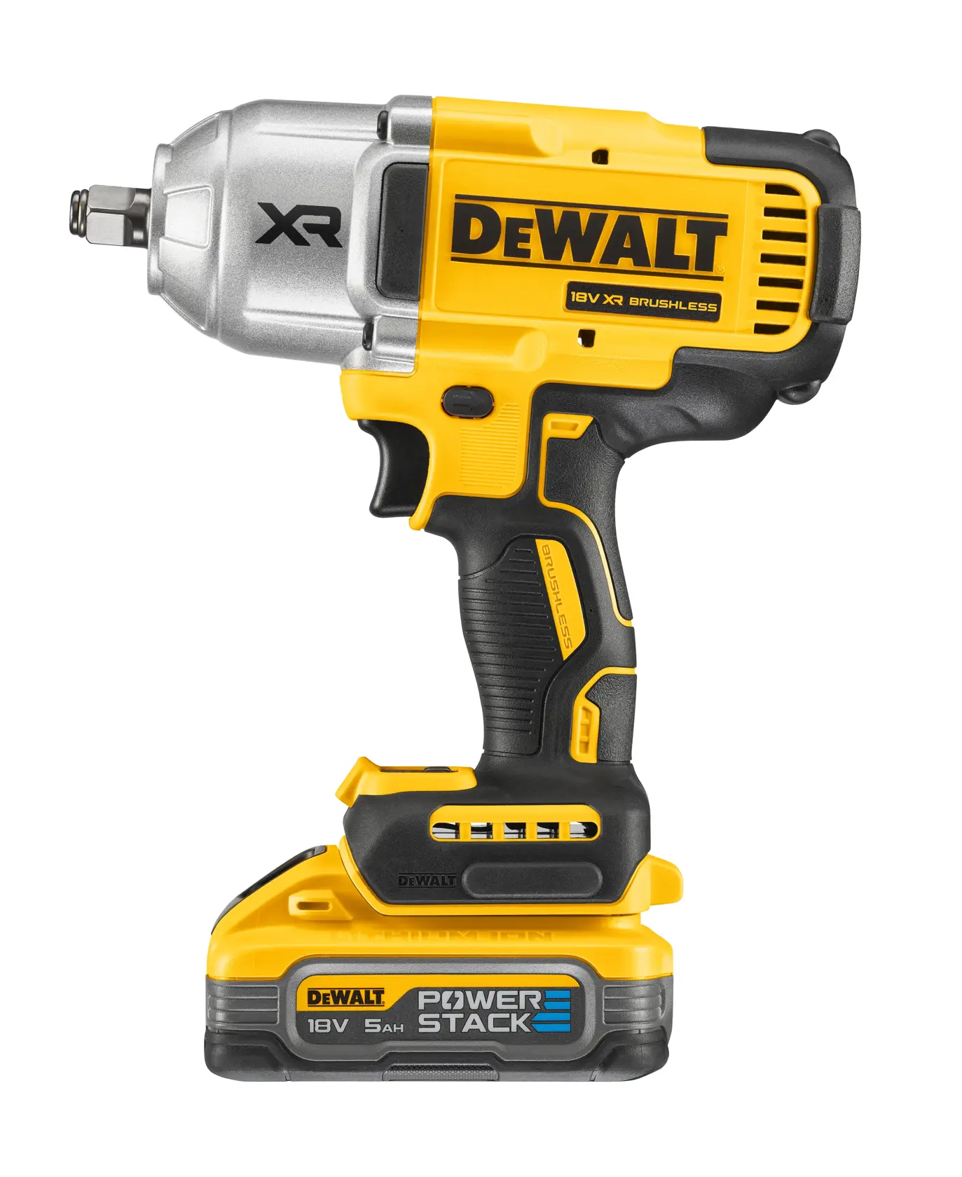 Boulonneuse ½" XR 18V 5 Ah Li-ion brushless 1396 Nm - Jonc de sécurité - POWERSTACK™