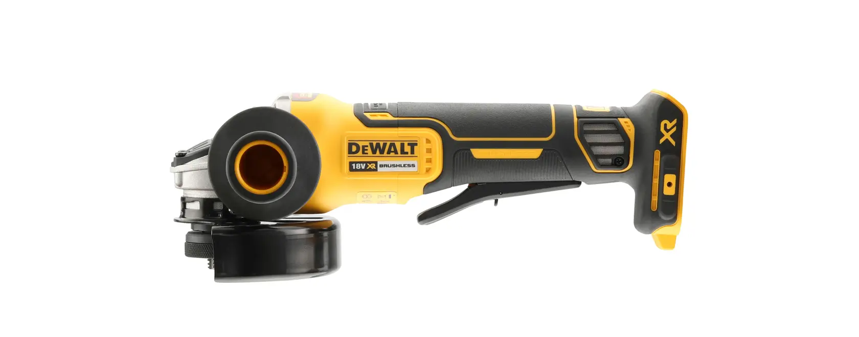 Meuleuse sans fil DEWALT DCG406NT, DCG406NT-XJ sur fond blanc. Catégorie photographie, EMEAANZ.