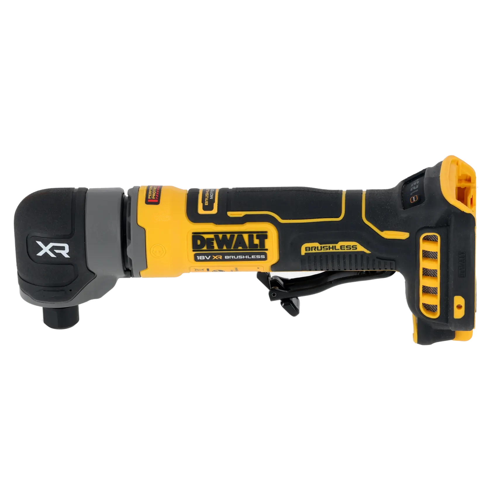 DEWALT DCG421N-XJ, DCG421N meuleuse sur batterie jaune-noire, pour outils photographiques.