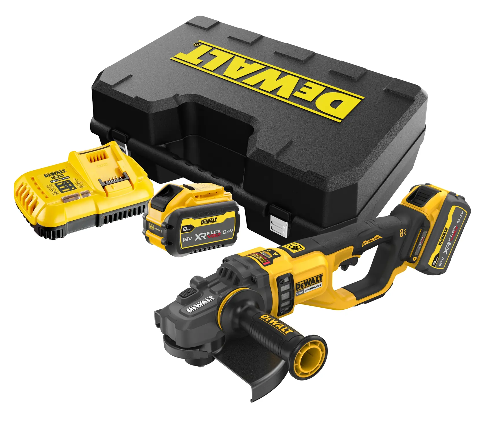 Meuleuse 230 mm XR Flexvolt 54V 3 Ah Li-ion brushless - 2 batteries, coffret