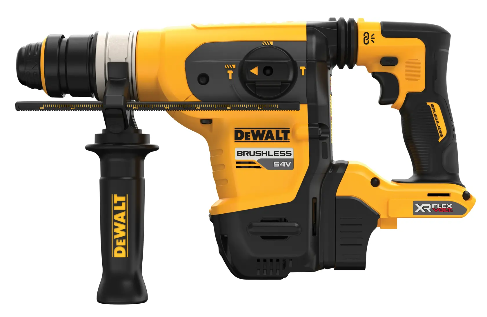 DEWALT Akku-Rotationshammer mit Seitengriff und bürstenlosem Motor, Modell DCH416NT.