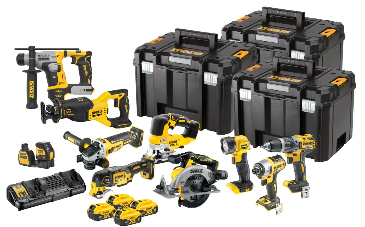 Kit 10 outils brushless 18V XR - 4 x 5 Ah
