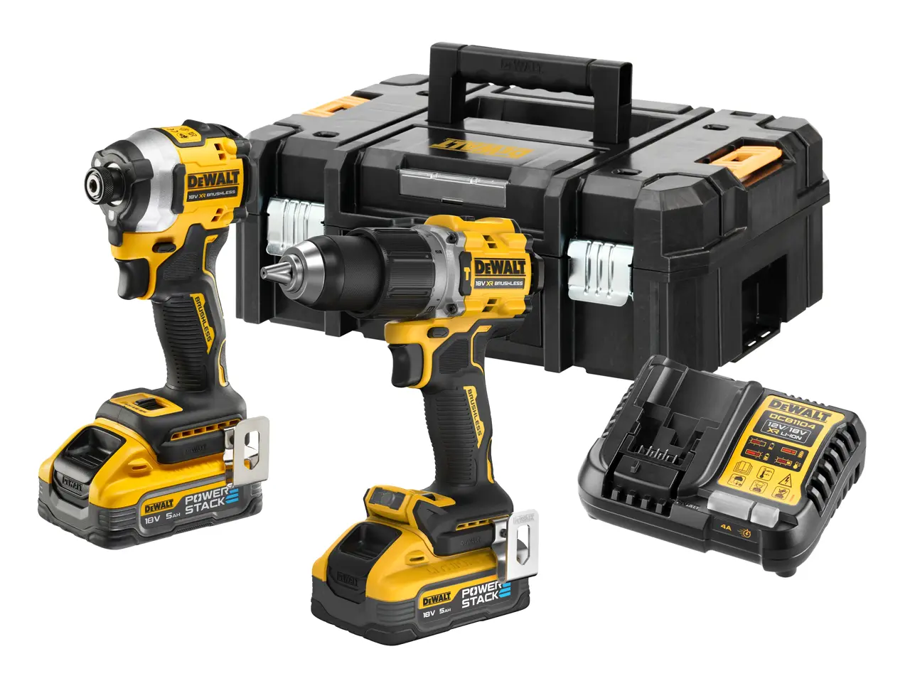 Kit 2 outils XR 18V 5 Ah Li-ion brushless - POWERSTACK