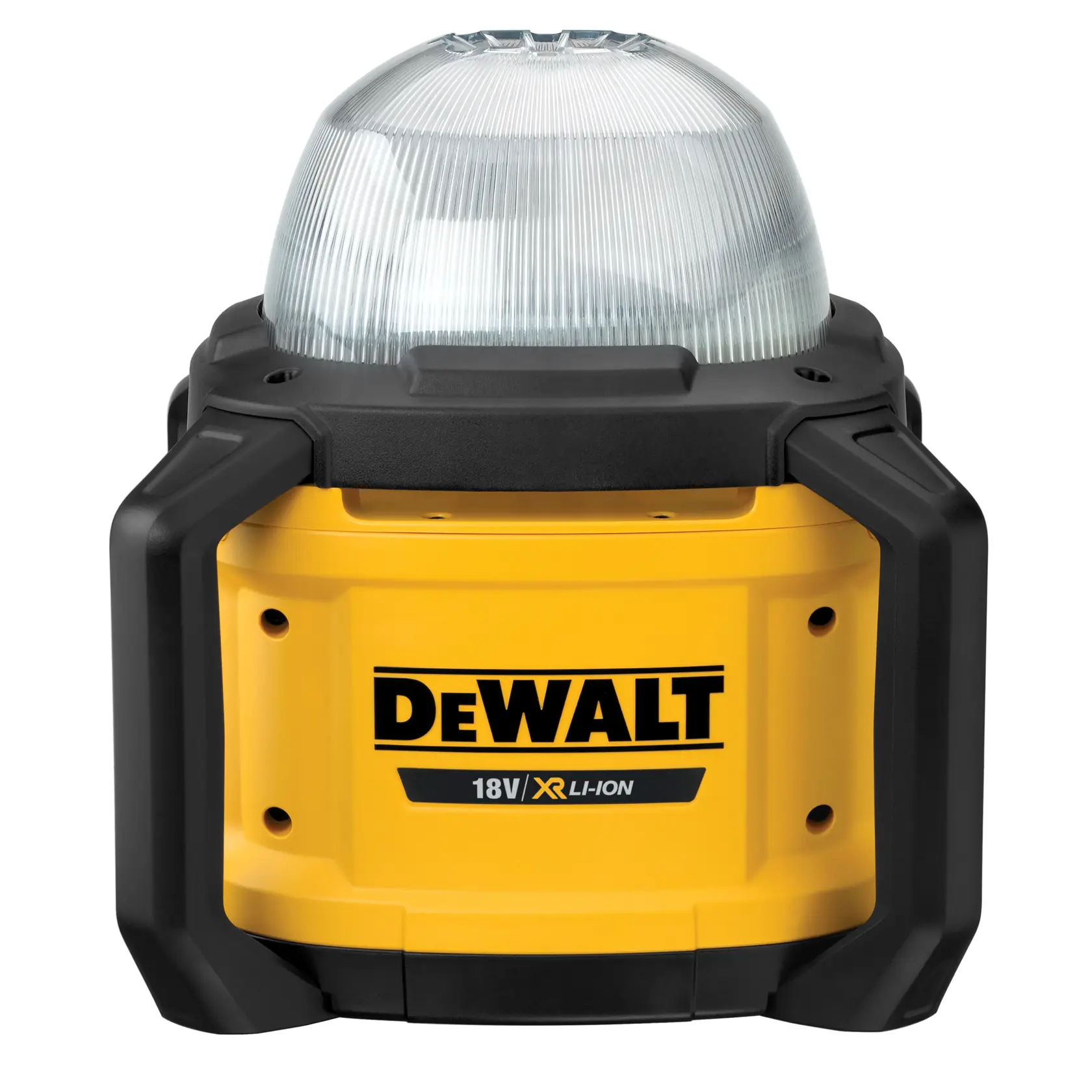 Logo DEWALT centré sur un fond blanc.