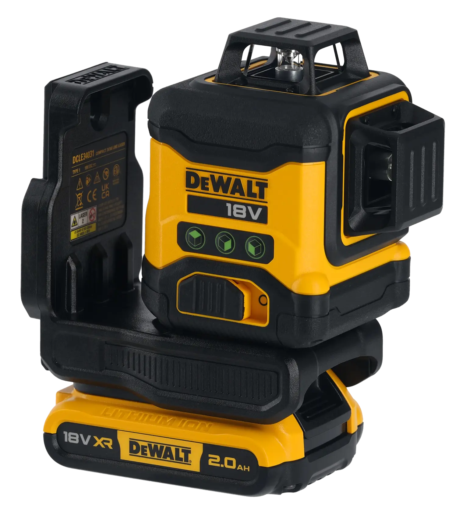 Niveau laser multilignes 3x360° compact XR 18V 2 Ah Li-ion - Faisceaux verts