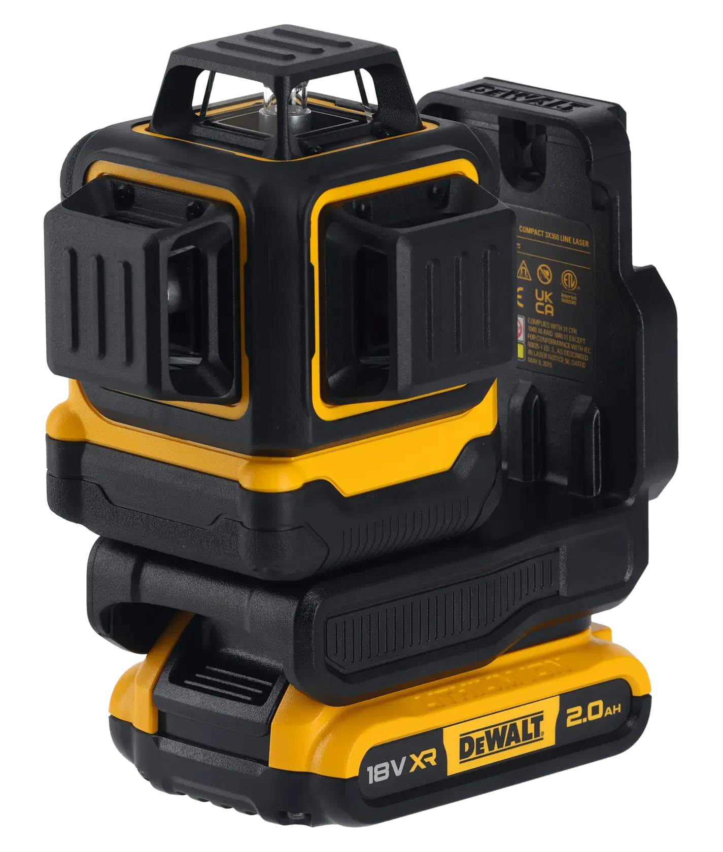 Niveau laser multilignes 3x360° compact XR 18V 2 Ah Li-ion - Faisceaux verts