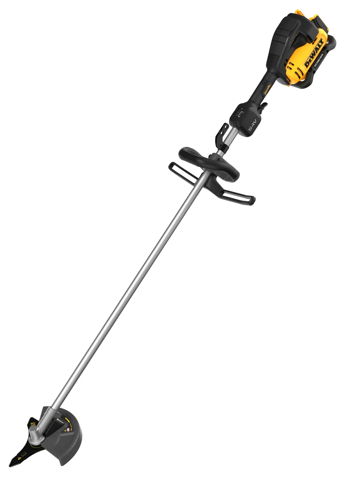 Coupe-broussailles DEWALT DCMBC812N-XJ, DCMBC812N montré. Manche long, noir et jaune, pour jardin.