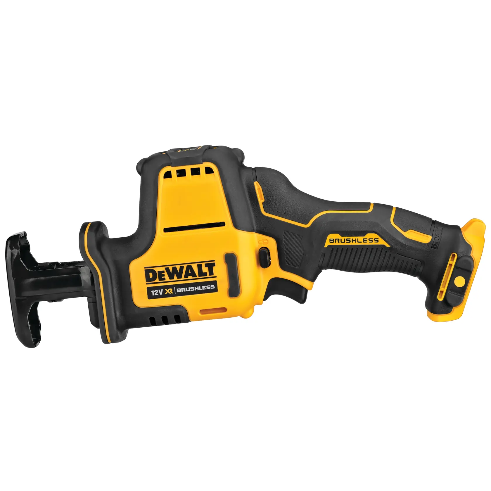 Logo DEWALT centré sur un fond blanc.