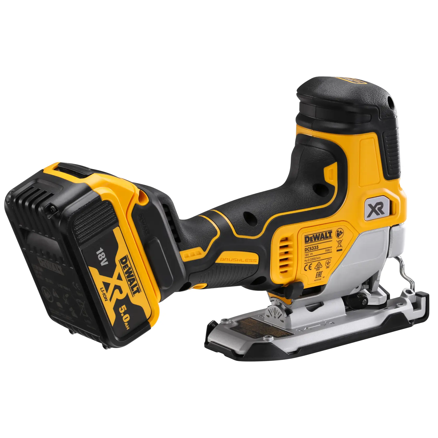 Scie sauteuse à prise par le corps XR 18V 5 Ah Li-ion brushless