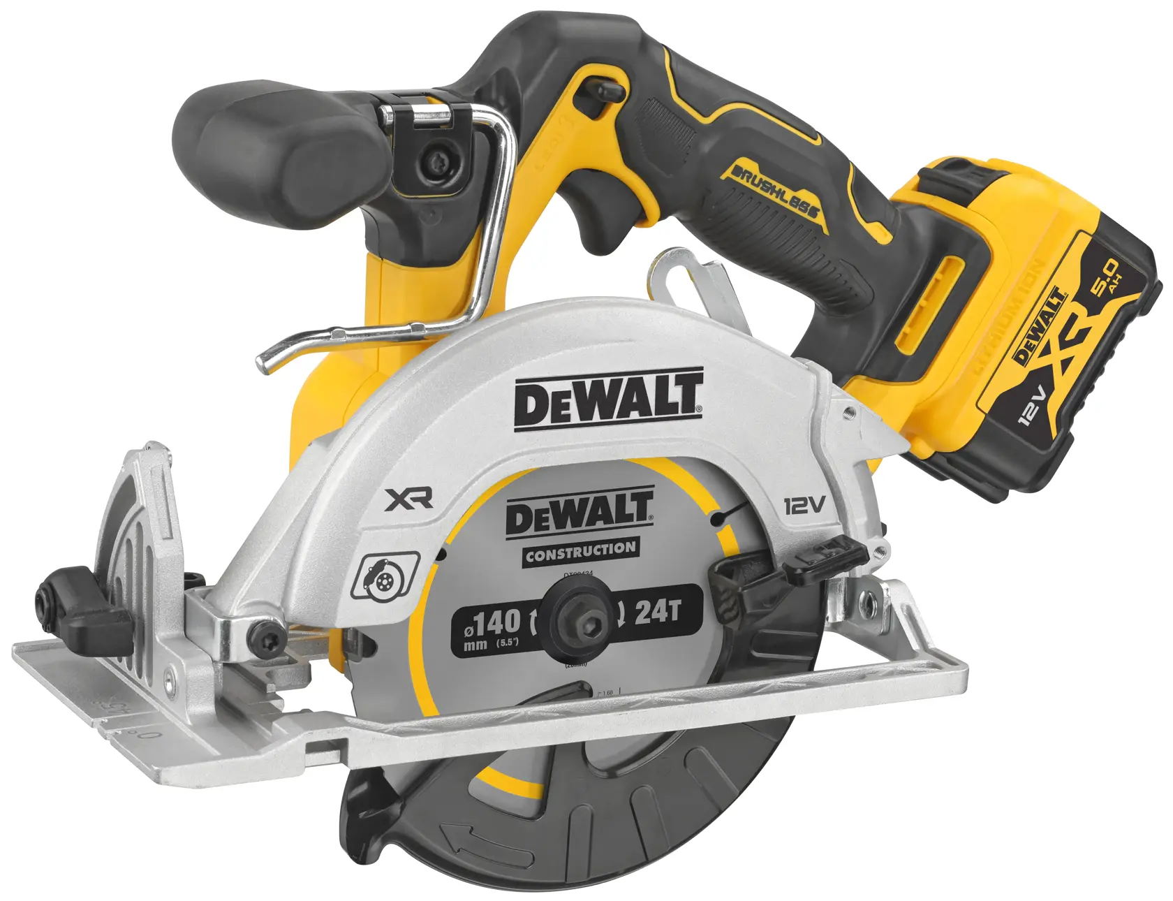 DEWALT scie sans fil, DCS512P2-QW, DCS512P2. Produit photo en EMEAANZ.