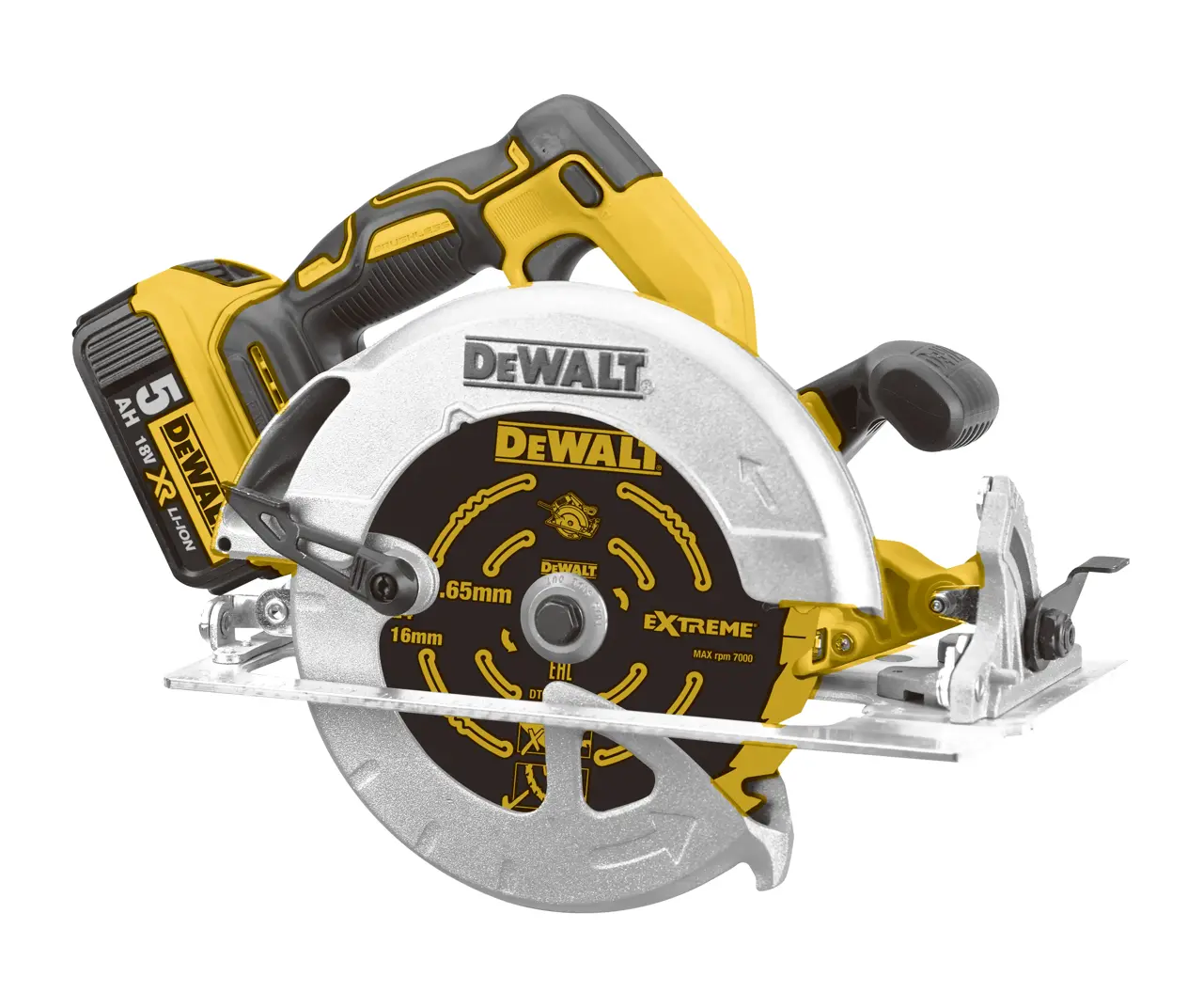 Scie circulaire XR 18V 5 Ah Li-ion brushless 184 mm - 2 batteries - coffret TSTAK