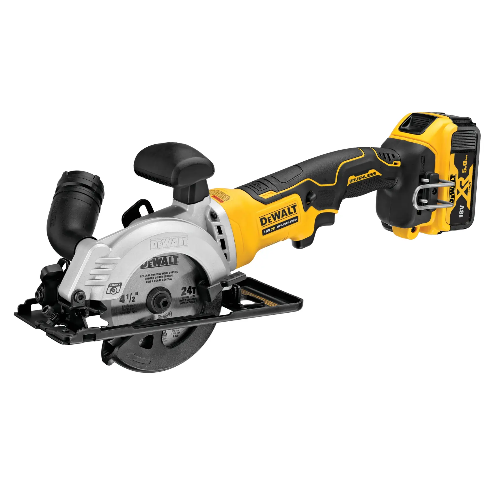 Scie circulaire XR 18V 5 Ah Li-ion brushless 115 mm