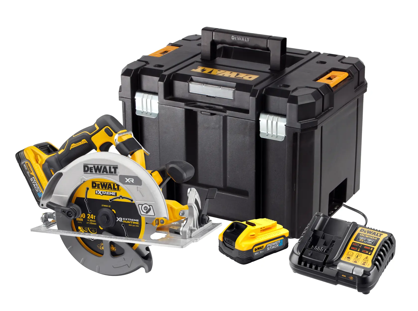 Scie circulaire XR 18V ADVANTAGE 5 Ah Li-ion brushless 190 mm - POWERSTACK™