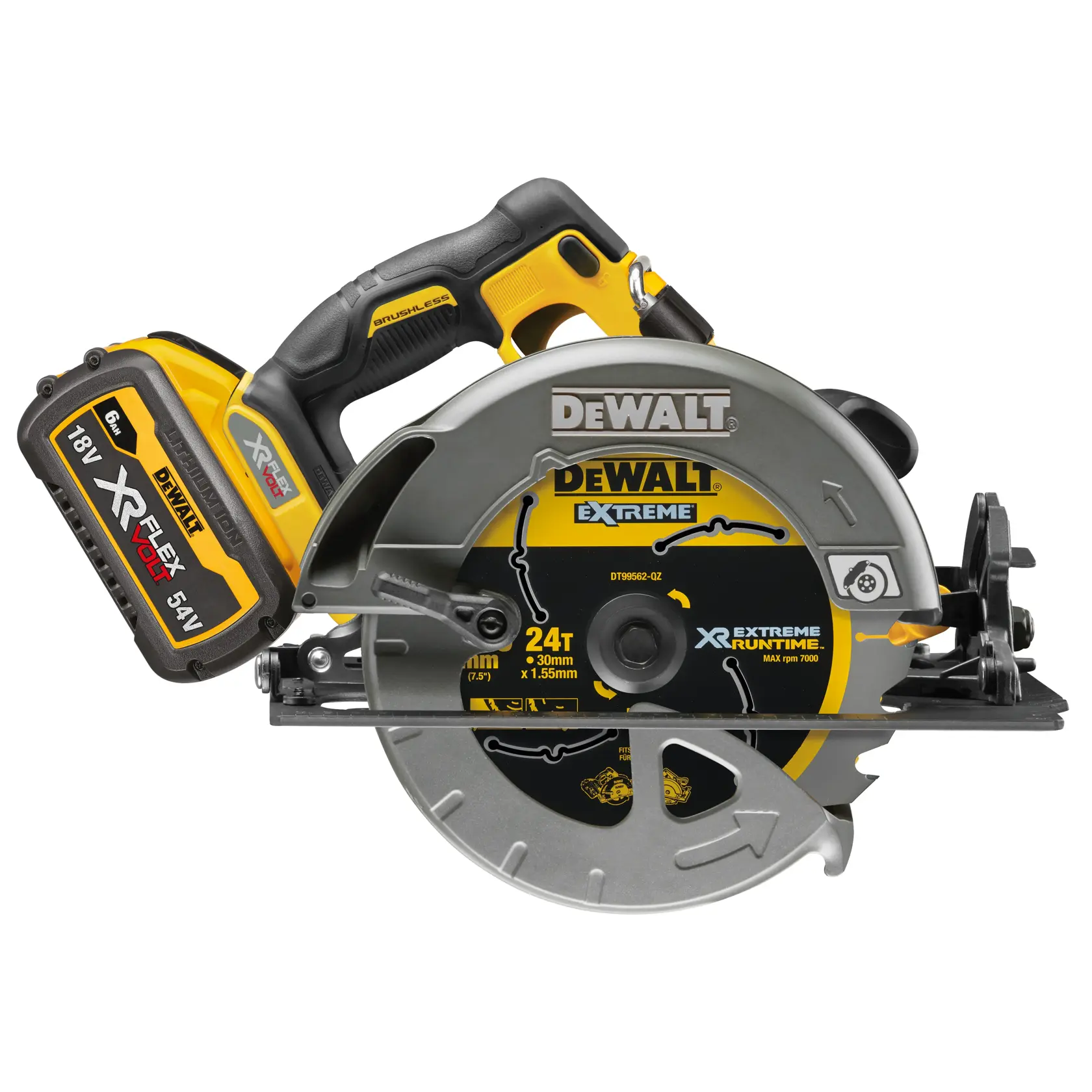 Scie circulaire XR FLEXVOLT 54V - 2 batteries 2Ah