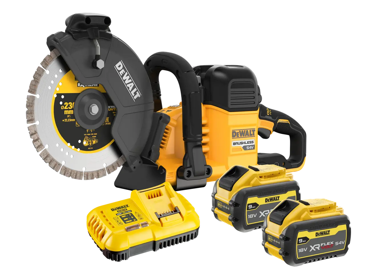 Découpeuse XR FLEXVOLT 54V 3 Ah Li-ion brushless 230 mm