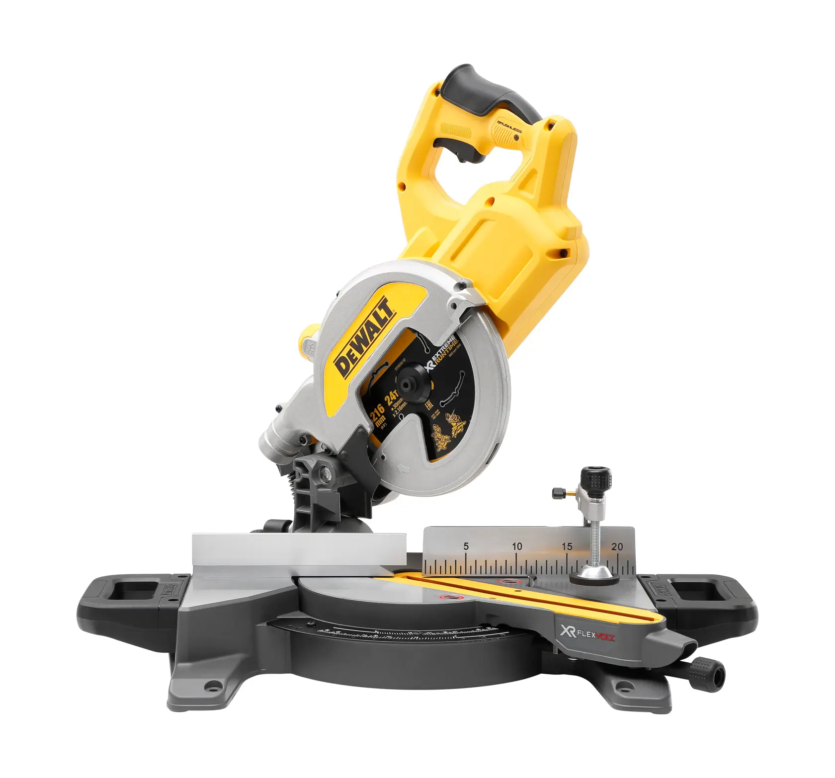 Scie à onglets radiale XR Flexvolt 54V brushless 216 mm - sans batterie ni chargeur