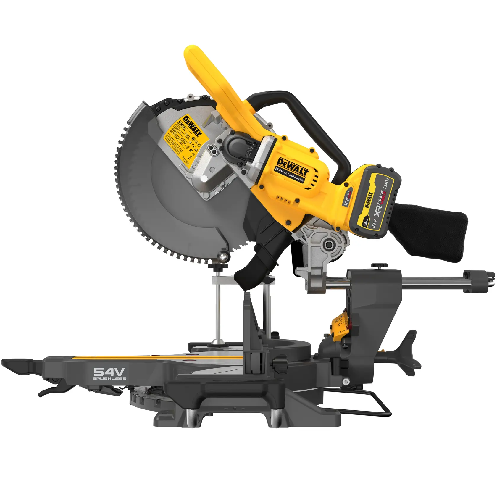 Graphic showing DEWALT XTREME Sub-Compact Series branding with the slogan 'Compact and Performance Packed' on a yellow background.