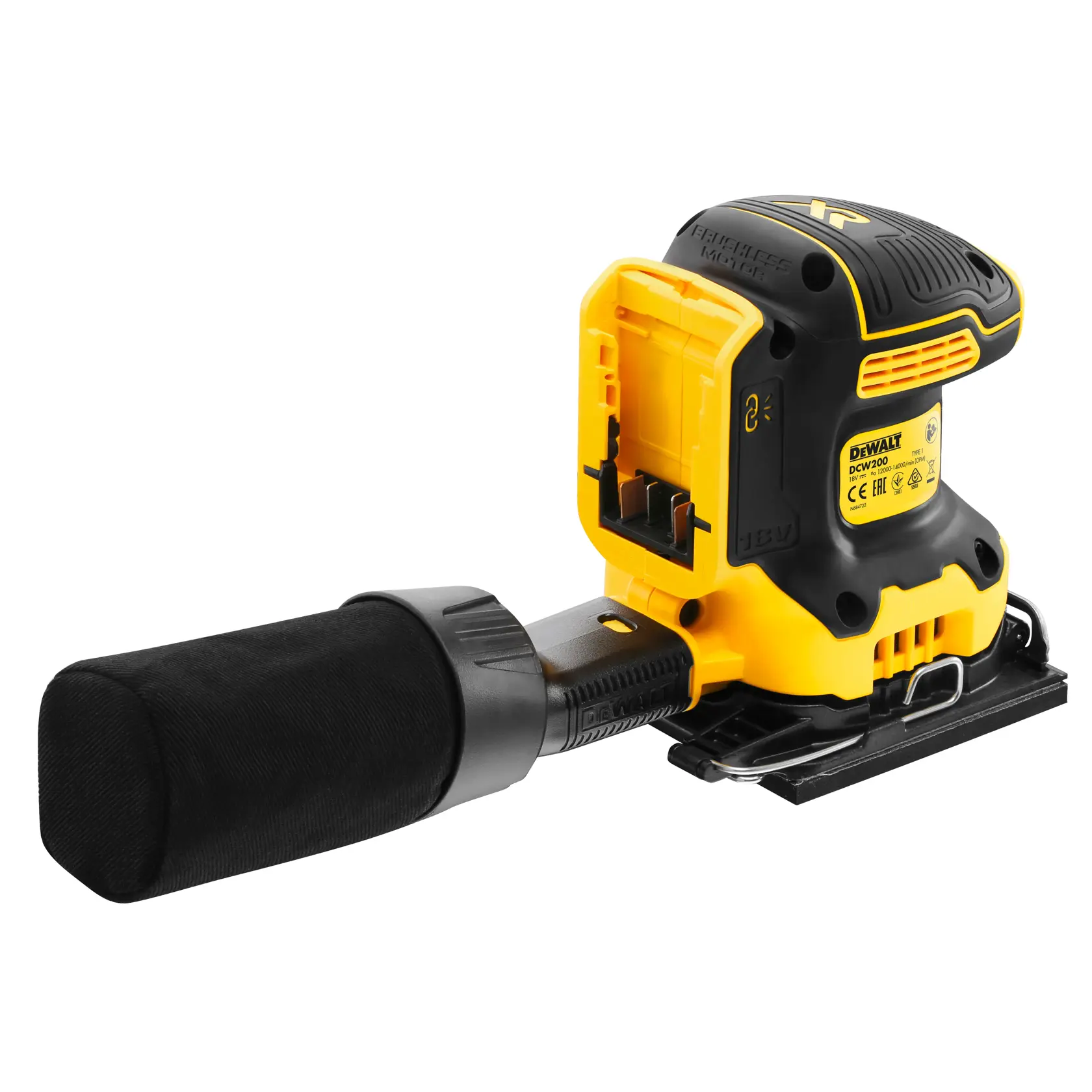 Ponceuse 1/4 de feuille XR 18V brushless - sans batterie ni chargeur