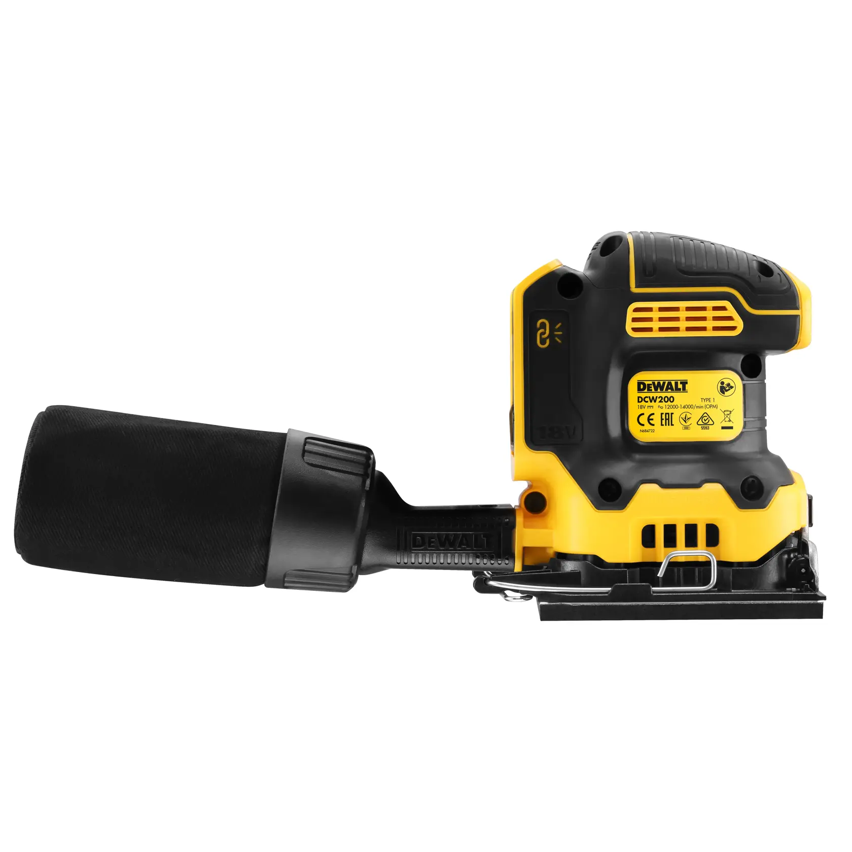 Ponceuse 1/4 de feuille XR 18V brushless - sans batterie ni chargeur