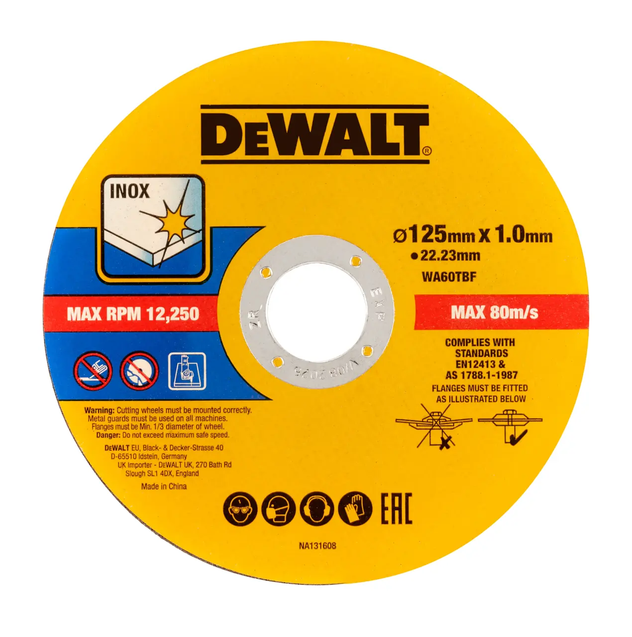 Disque à tronçonner les métaux abrasif aggloméré 125 mm (paquet de 25)