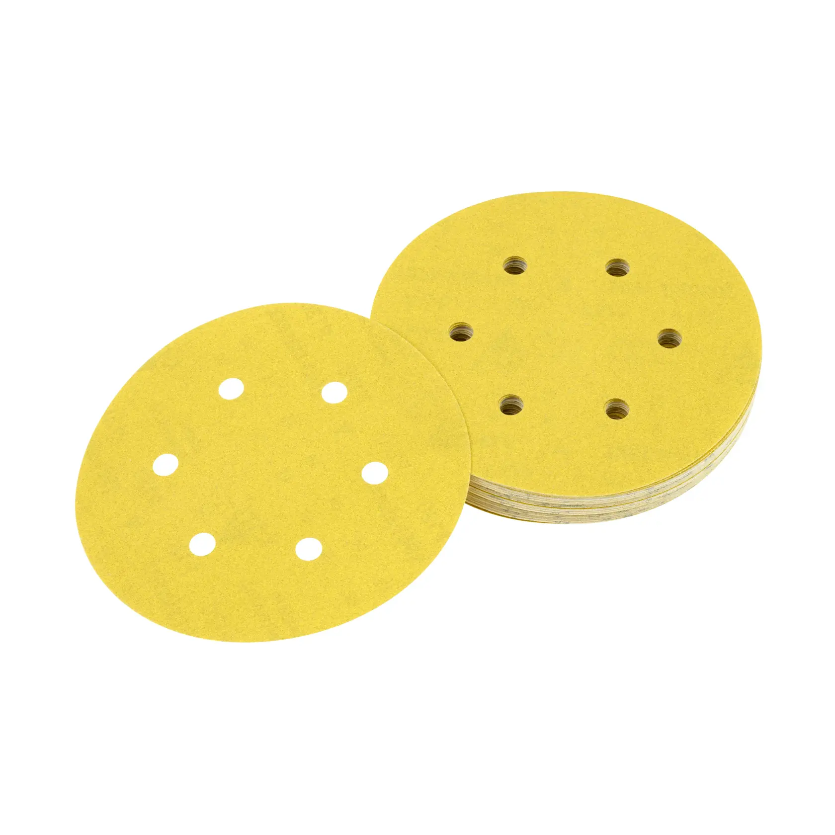 Disque abrasif velcro pour ponceuses excentriques grain 120 - 6 perforations Ø 150 mm