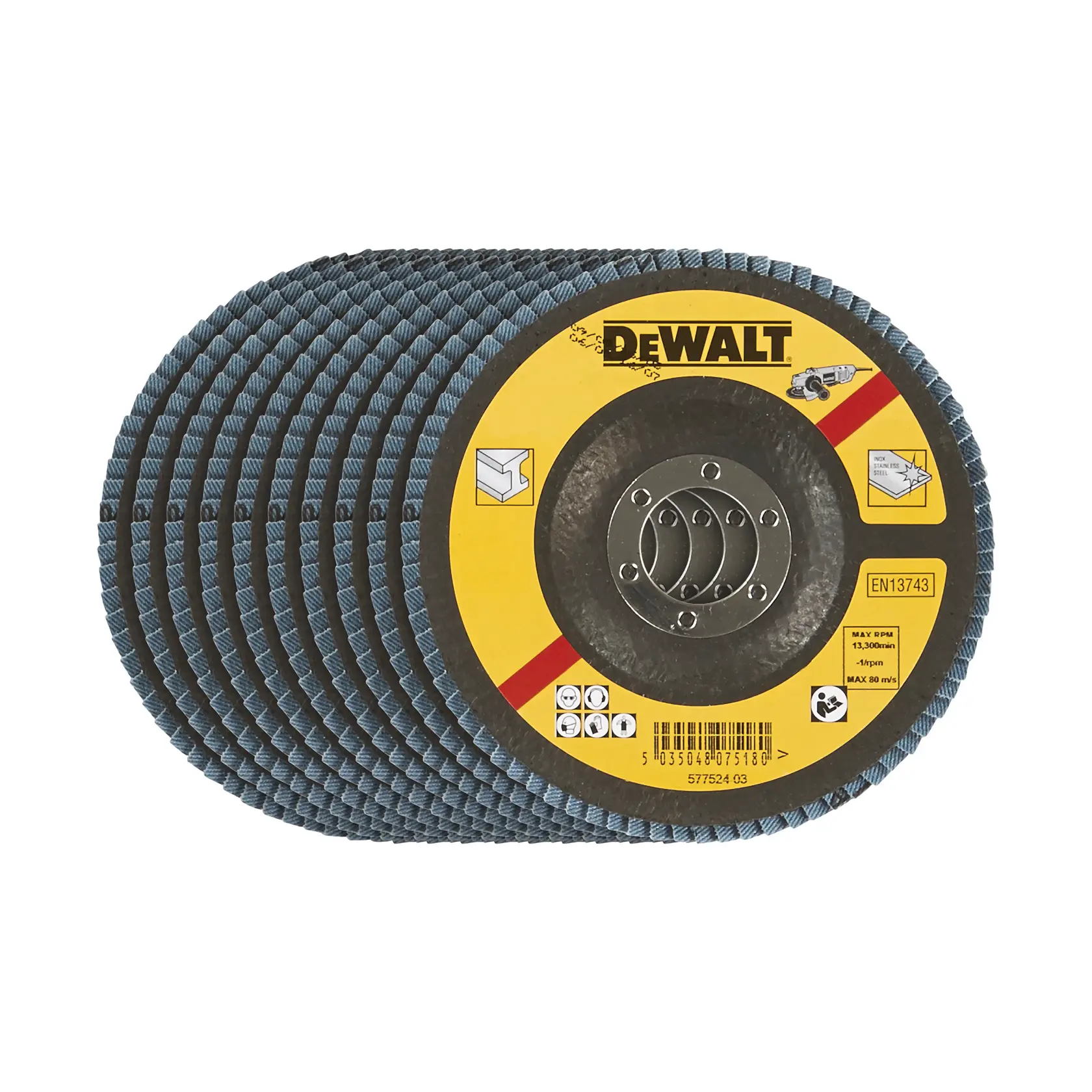 Graphique montrant la marque DEWALT XTREME Sub-Compact Series avec le slogan 'Compact et performance garantie' sur un fond jaune.