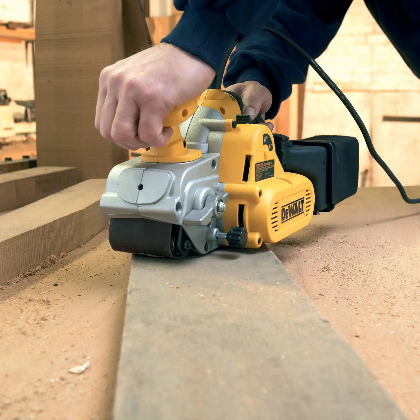 Graphic showing DEWALT XTREME Sub-Compact Series branding with the slogan 'Compact and Performance Packed' on a yellow background.