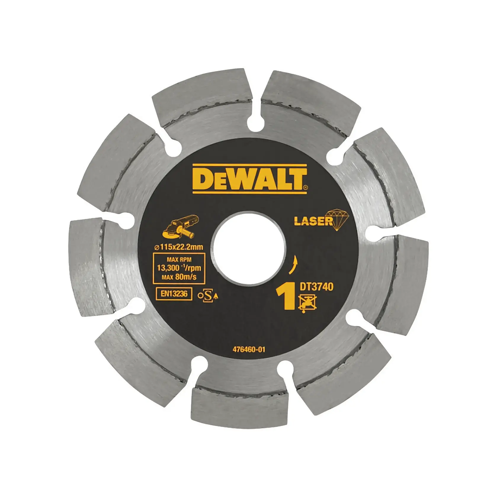 Disque Laser Pour Matériaux De Construction/Béton 115X22.2mm, Hauteur Segment 7.5mm