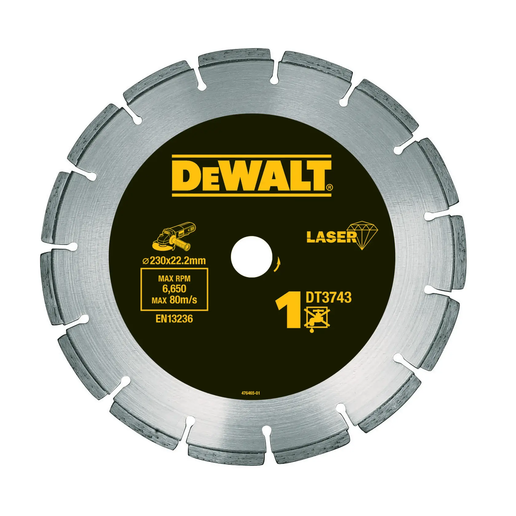 Lame DEWALT circulaire pour photographie, SKUs DT3743-XJ et DT3743 affichés.
