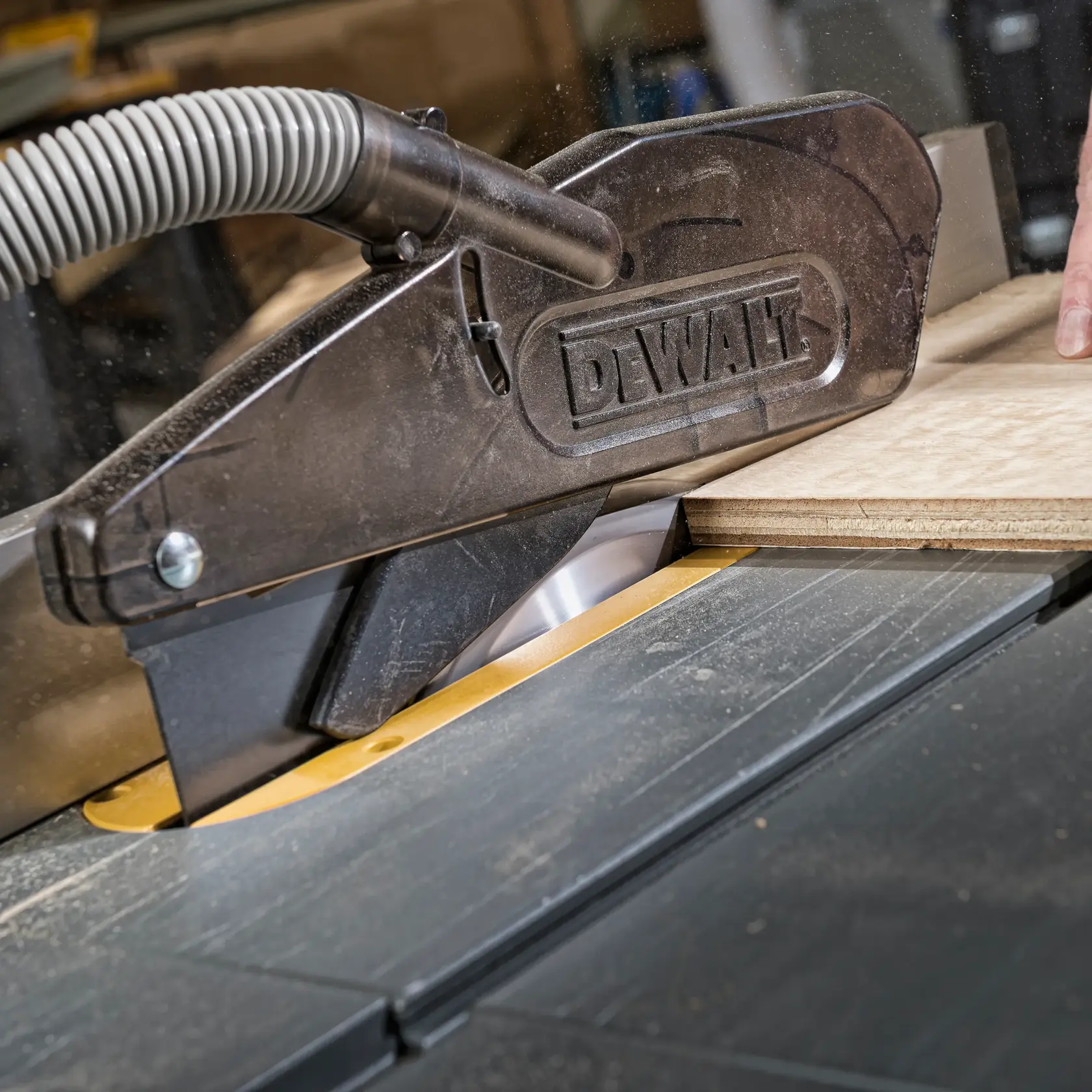 Graphic showing DEWALT XTREME Sub-Compact Series branding with the slogan 'Compact and Performance Packed' on a yellow background.