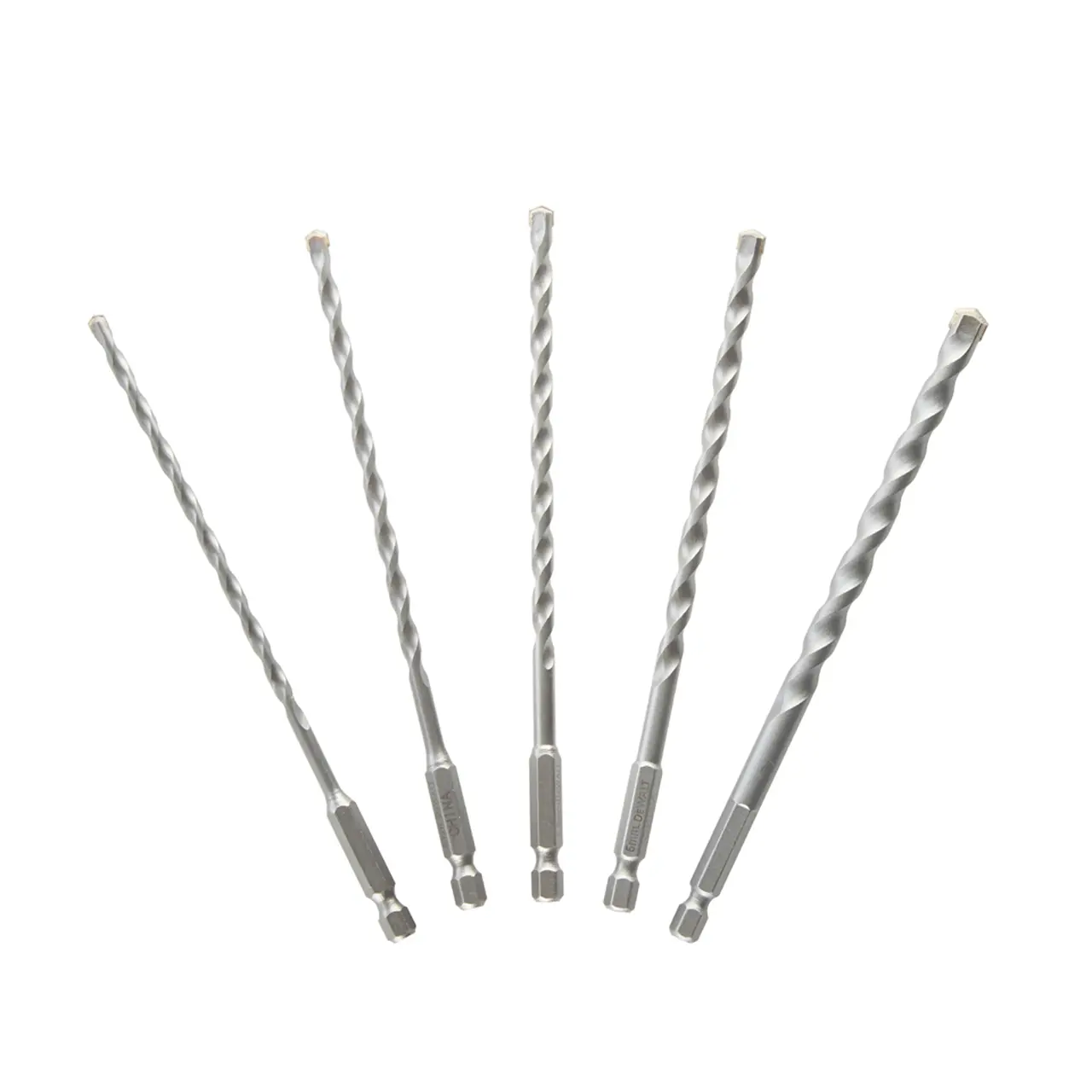 Coffret de 5 forets multi-matériaux impact diamètre : 4, 5, 5, 5, 6, 8 mm