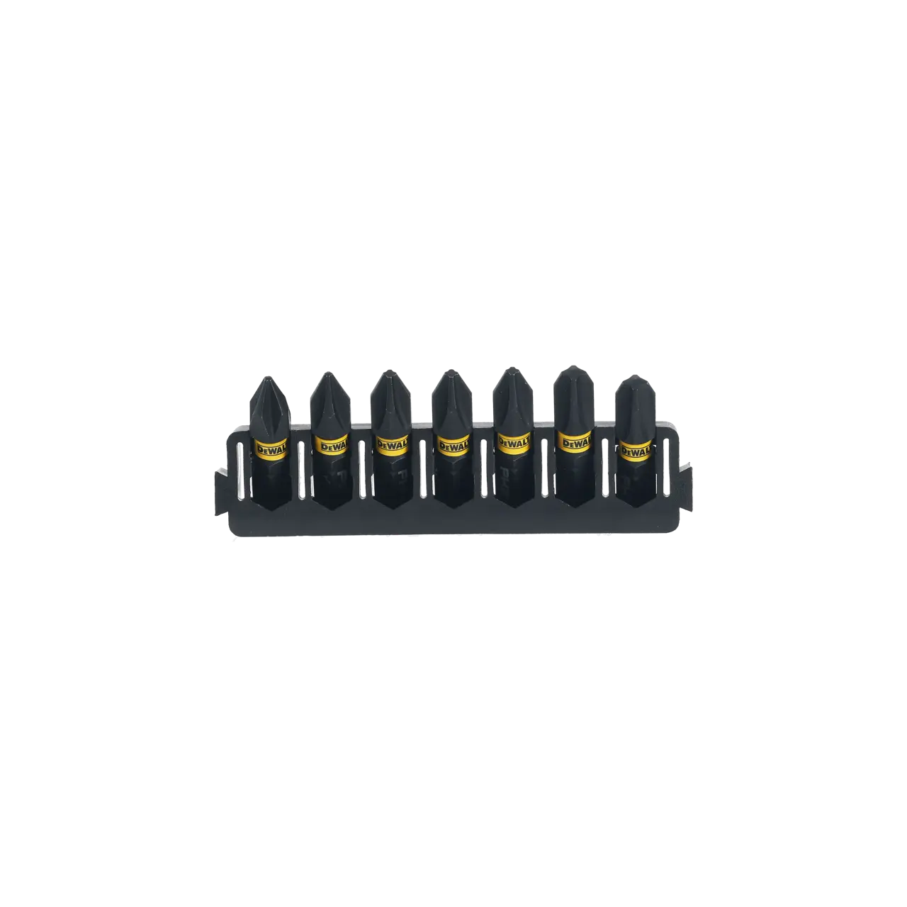 Barrette de 7 embouts de vissage Phillips impact torsion 25 mm : PH1 (X2), PH2 (X3), PH3 (X2)