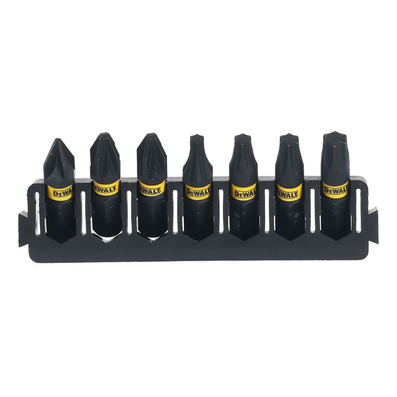 Barrette de 7 embouts de vissage Phillips/Torx impact torsion 25 mm : PZ1, PZ2 (X2), T15, T20, T25, T30