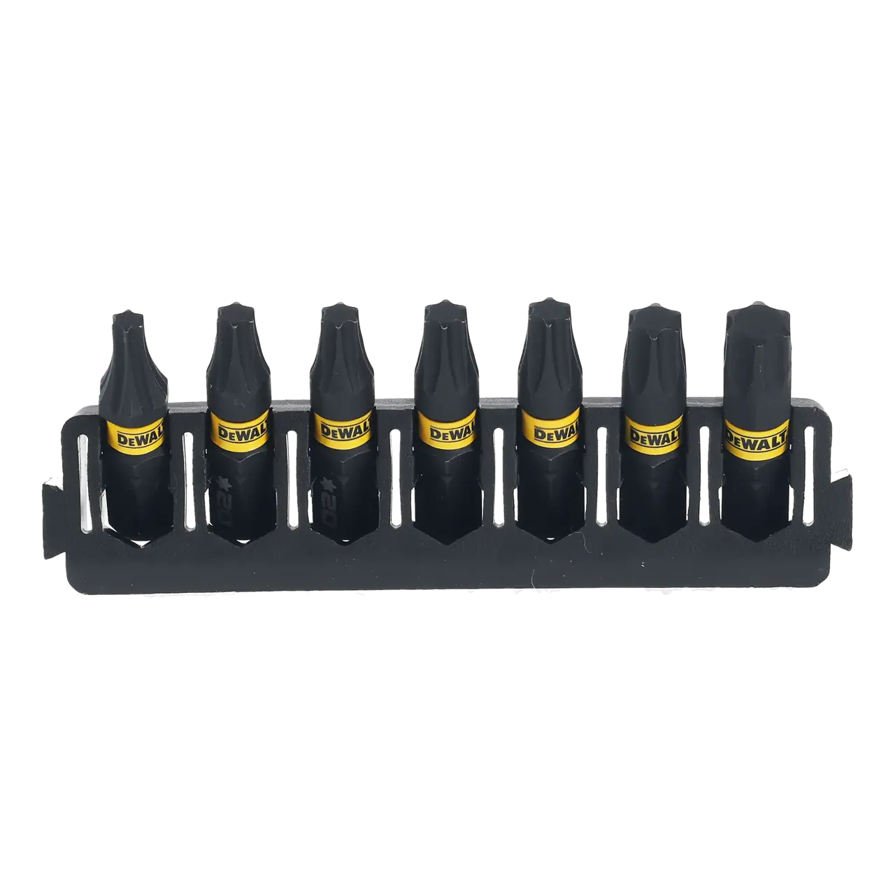 Barrette de 7 embouts de vissage Torx impact torsion 25 mm : T15, T20 (X2), T25 (X2), T30, T40