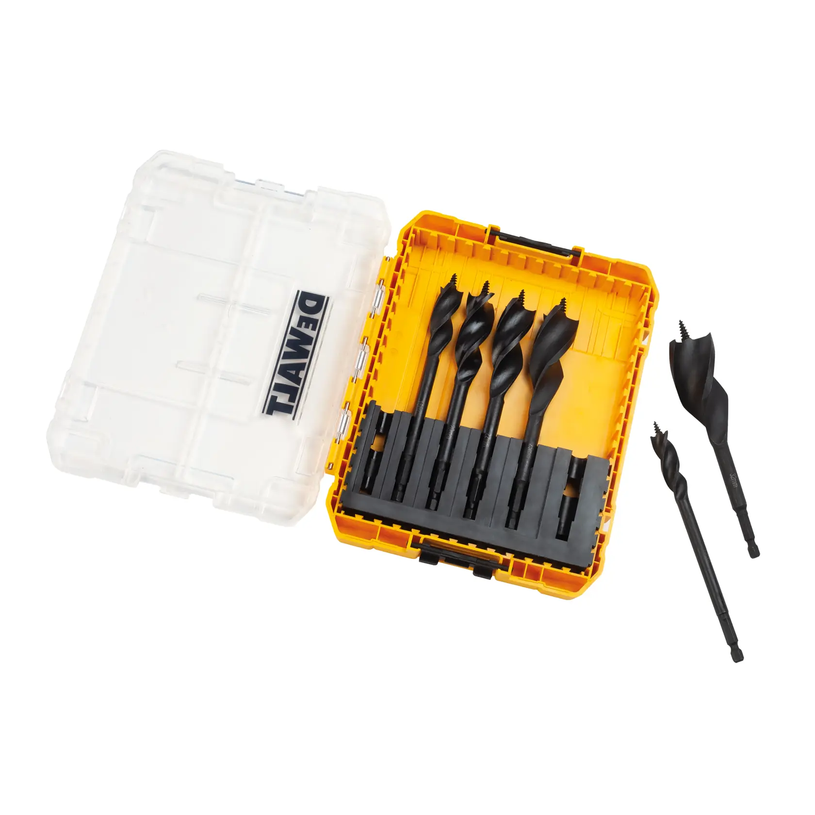 Coffret TOUGHCASE de 6 mèches à bois 3 pointes Extreme diamètre : 13, 16, 20, 22, 25, 32 mm