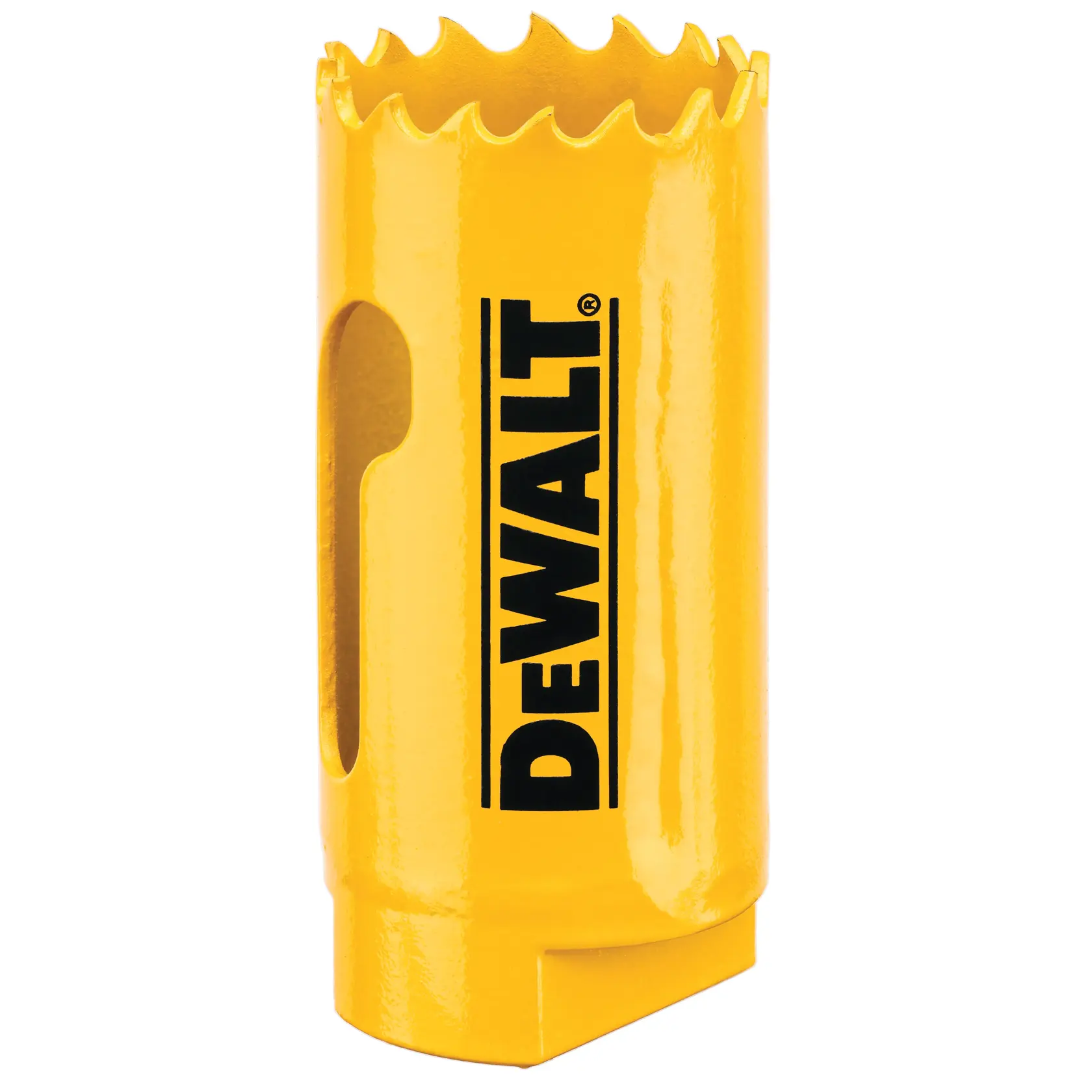 Graphique montrant la marque DEWALT XTREME Sub-Compact Series avec le slogan 'Compact et performance garantie' sur un fond jaune.