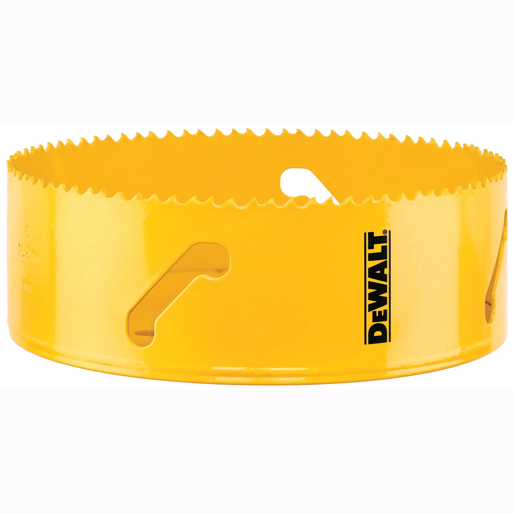 DEWALT sierra de corona amarilla fotografía, SKUs DT90346-QZ, DT90346. Circular con dientes afilados.