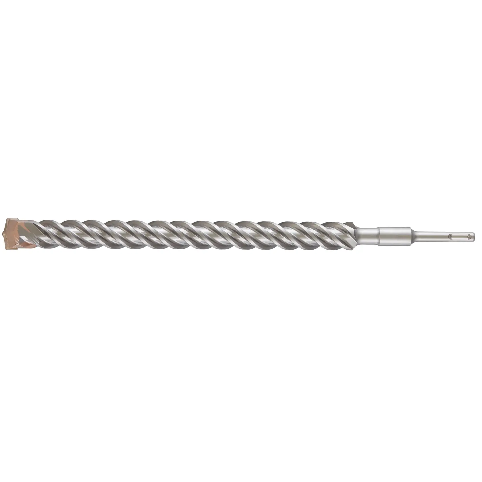 Foret SDS Max pour marteau rotatif DEWALT DT9619 avec un design à cannelure en spirale, utilisé pour le perçage intensif dans le béton et la maçonnerie.